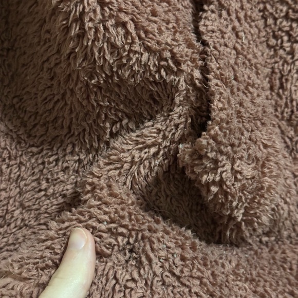 Madeline Sparklestein Mauve Fuzzy quarter zip pullover best for medium - Picture 3 of 5